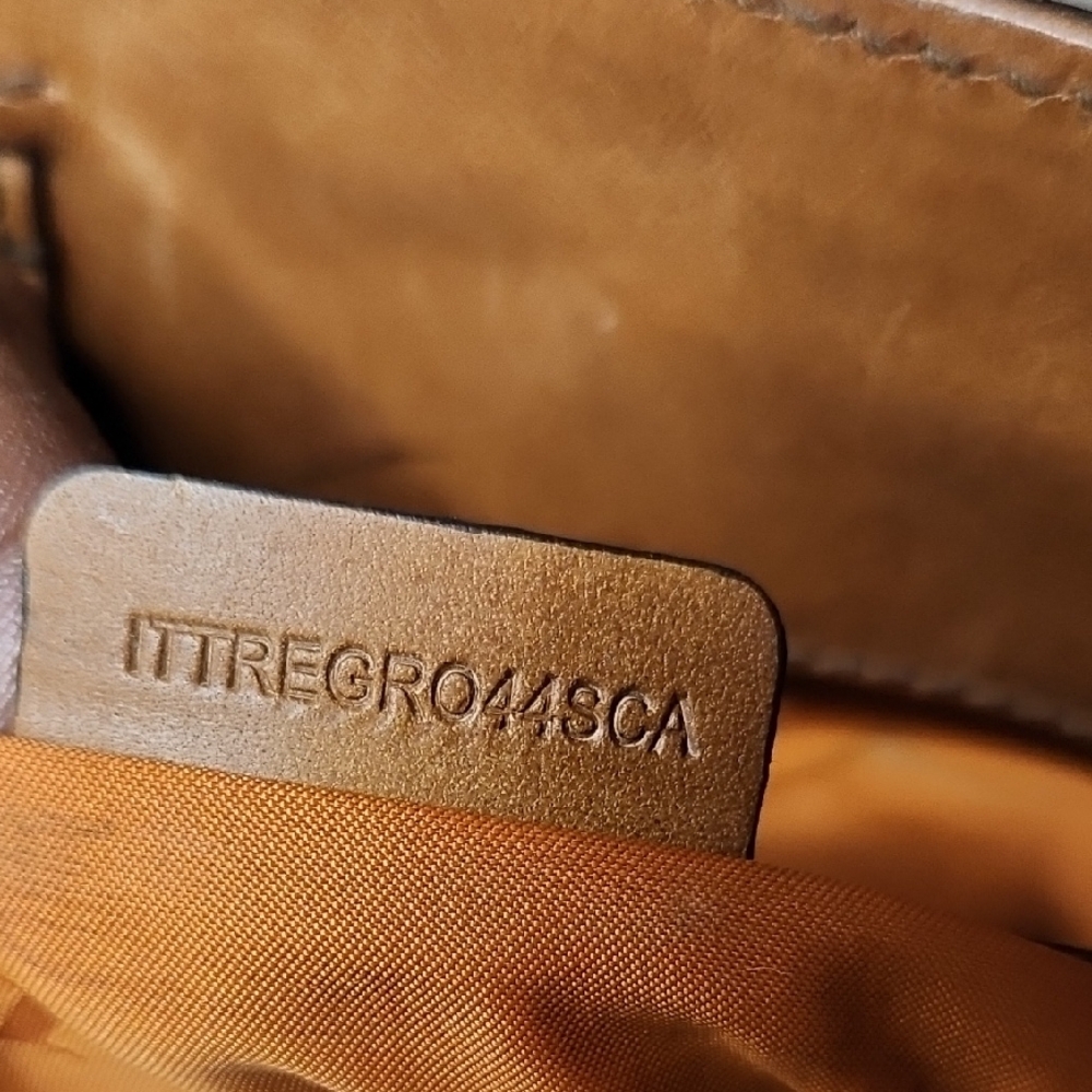 Burberry Brown and Orange Plaid Tote - Picture 6 of 7